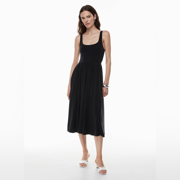 Aritzia Wilfred Market Midi Dress- Black- Size Small - Picture 2 of 14